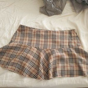 Brown Plaid Skirt